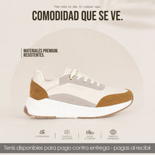 Cargar imagen en el visor de la galería, TENIS VLEZ TALC MUSTARD DAMA

