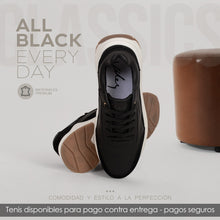 Cargar imagen en el visor de la galería, TENIS VLEZ NEGRO DAMA
